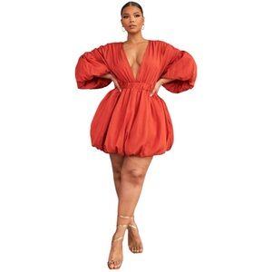 🧡❤️PrettyLittleThing Red/ Orange Mini Dress